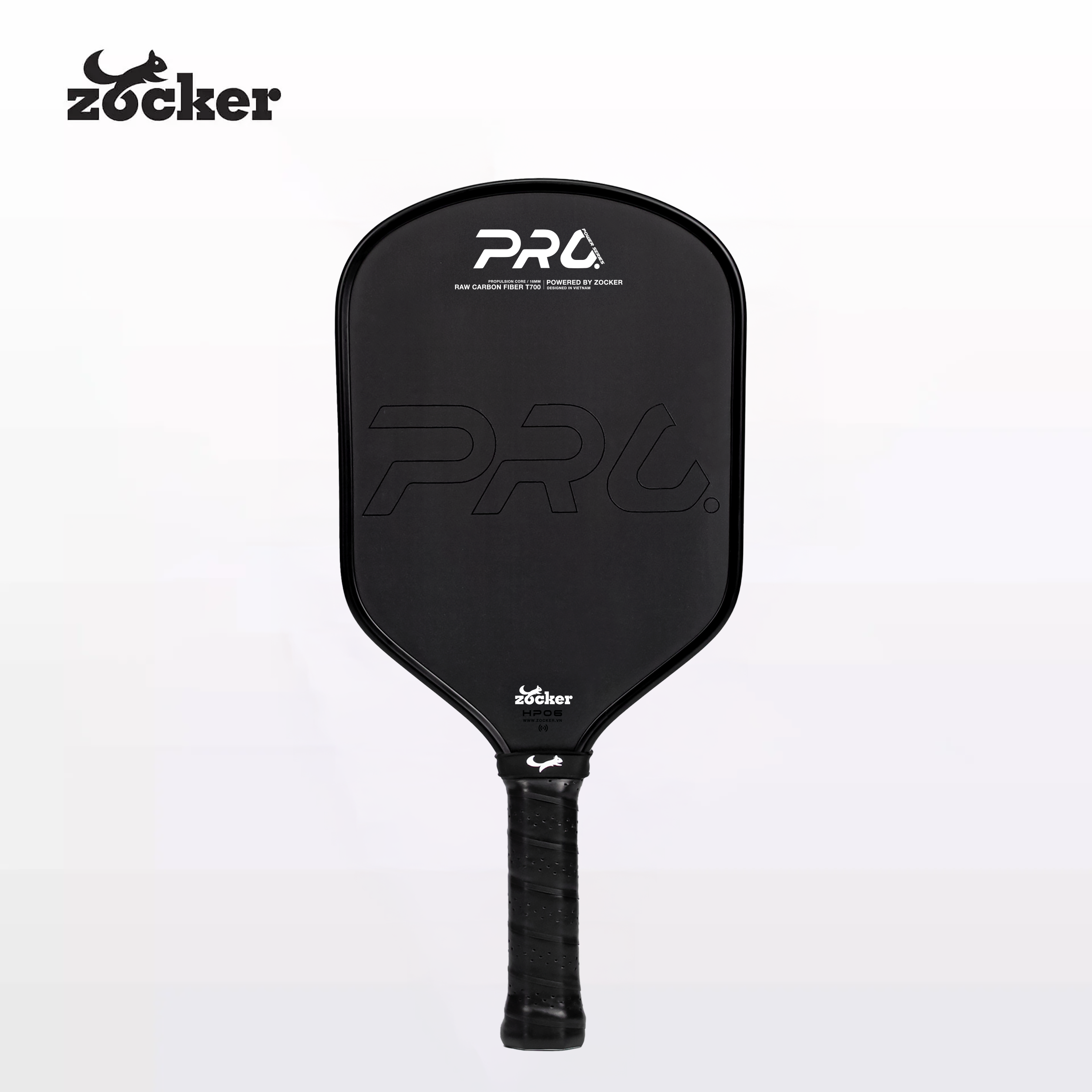 Vợt pickleball thi đấu Zocker HP06 Pro Series Power - Đen